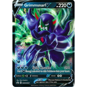 Pokemon Grimmsnarl V  Promo Card SWSH057 w/ Top Load