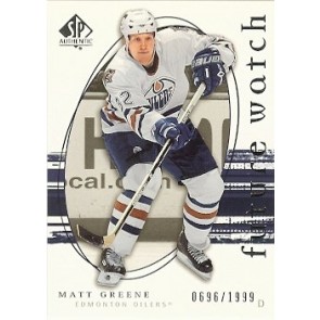 2005-06 Upper Deck SP Authentic Matt Greene Future Watch 0696/1999