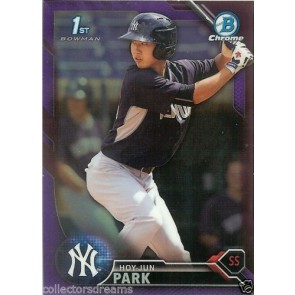 2016 Bowman Chrome Hoy-Jun Park Prospect Purple Refractor #'d 020/250 - YANKEES