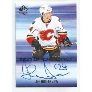 2015-16 SP Authentic JIRI HUDLER Sign of the Times Calgary SOTT-JH