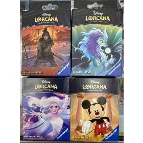 Disney Lorcana The First Chapter Elsa - Mickey Mouse - Mulan -Sisu  65 Sleeves per Box 4 LOT