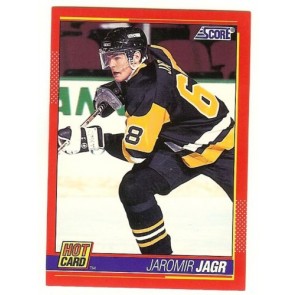 1991-92 Score JAROMIR JAGR 'Hot Card" Insert # 8 of 10 PENGUINS