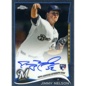 2014 Topps Chrome Jimmy Nelson Rookie Certified On Card Autograph 