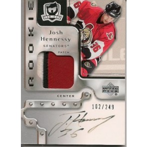 2006-07 Upper Deck The Cup Josh Hennessy Rookie Auto Patch 3 color 102/249
