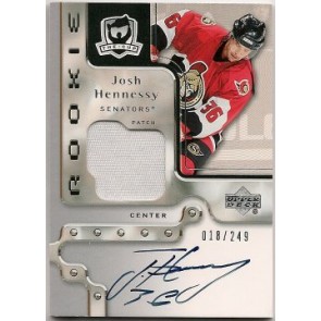 2006-07 Upper Deck The Cup Josh Hennessy Rookie Auto Patch 1 color 018/249