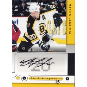 2005-06 Upper Deck Be A Player Martin Lapointe Signatures