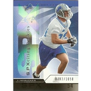 2004 Upper Deck SPX Teddy Lehman Rookie 0792/1650