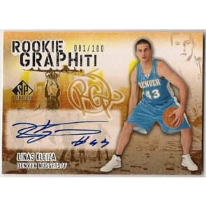 2005-06 Upper Deck SP Signatures Linas Kleiza Rookie Graphiti Autograph 081/100