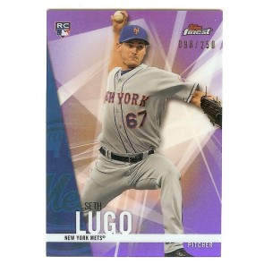 2017 Topps Finest Seth Lugo Card #19 Purple Refractor RC #'d 098/250 New York Mets