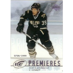 2007-08 Upper Deck Ice Joel Lundqvist Ice Premieres Rookie /1999