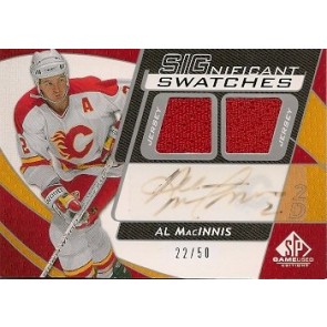 2008-09 Upper Deck SP Game Used Al MacInnis Significant Swatches Autograph 22/50