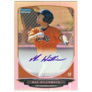 2013 Bowman Chrome Mac Williamson Refractor Autograph 499/500