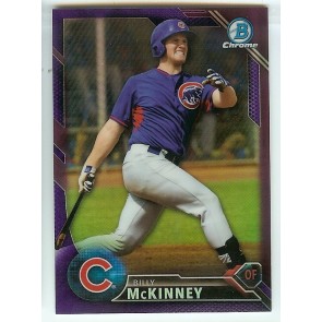 2016 Bowman Chrome Prospects Purple Refractor #BCP8 Billy McKinney Chicago Cubs 021/250