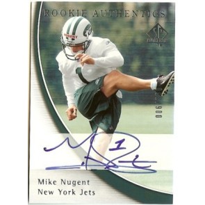2005 Upper Deck SP Authentic Mike Nugent Rookie Authentics Autograph 006/850