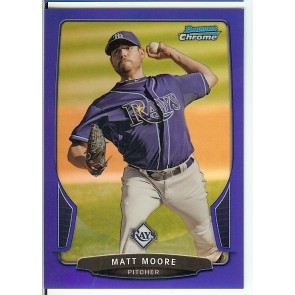 2013 Bowman Chrome Matt Moore Blue Refractor 147/250