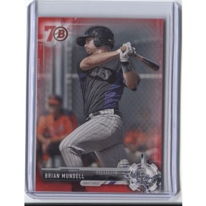 2017 Bowman BRIAN MUNDELL RC RED PAPER Parallel 70TH ANNIVERSARY ROCKIES SP