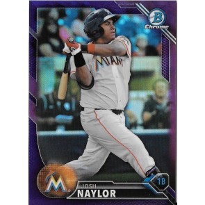2016 Bowman CHROME JOSH NAYLOR PURPLE REFRACTOR 154/250 #BCP67 MARLINS