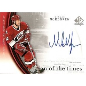 2005-06 Upper Deck SP Authentic Niklas Nordgren Sign of the Times Autograph