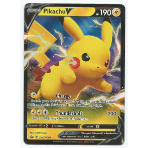 Pokemon Pikachu V Promo Card SWSH061 w/ Top Load