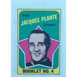 1971-72 O-Pee-Chee Jacques Plante Booklet