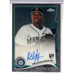 2014 Topps Chrome Roenis Elias Autographed Rookie Card #RE Mariners