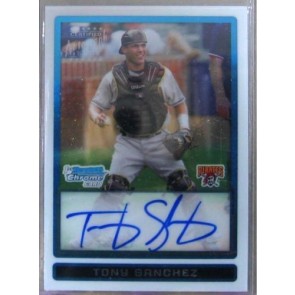 2009 Bowman Chrome Draft Prospects Tony Sanchez Refractor Autograph 269/500