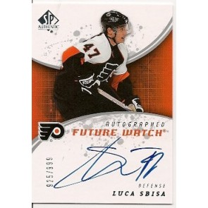 2008-09 Upper Deck SP Authentic Luca Sbisa Autographed Future Watch Rookie 925/999