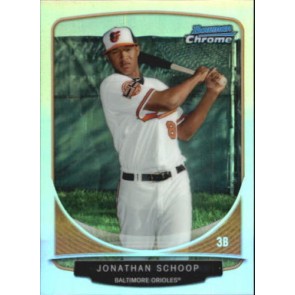 2013 Bowman Chrome Jonathan Schoop Mini Refractor Card #CC-B03 ORIOLES 