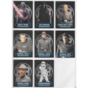 2016 TOPPS STAR WARS ROGUE ONE: 8 CARD VILLAINS OF THE GALACTIC EMPIRE SET