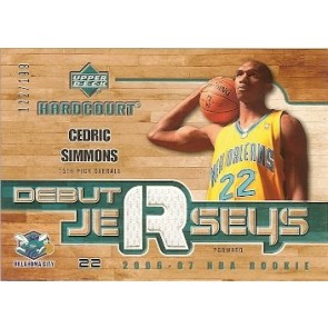 2006-07 Upper Deck Hardcourt Cedric Simmons Debut Jersey 122/199