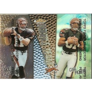1999 Topps Finest Akili Smith Carl Pickens Double Team Refractor