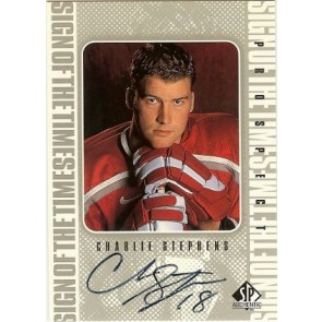 1998-99 Upper Deck SP Authentic Charlie Stephens Sign of the Times Autograph