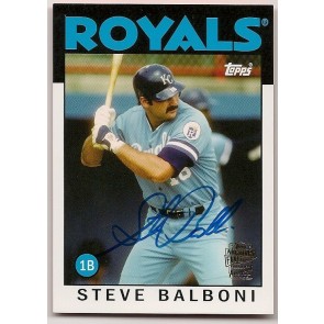 2012 Topps Archives Steve Balboni Autograph Gold Foil Stamp