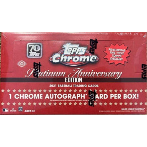 2021 Topps Chrome Platinum Anniversary Hobby Box Factory Sealed