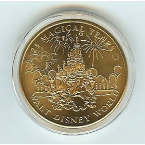 Walt Disney World 25th Anniversary The Art of Disney Liberty Mint Bronze Medallion Coin 