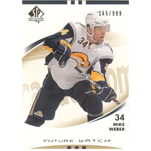 2007-08 Upper Deck SP Authentic Mike Weber Future Watch Rookie 165/999