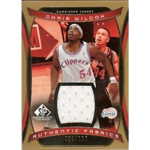 2004-05 Upper Deck SP Game Used Chris Wilcox Game-Used Jersey Gold 028/100