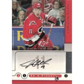 2005-06 Upper Deck Be A Player Justin Williams Signatures