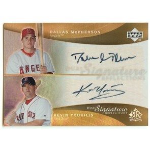 2005 Upper Deck Refections Kevin Youklis Dual Signature Reflections  w/ Dallas McPherson