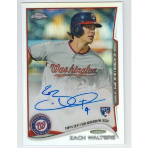 2014 Topps Chrome Rookie Autograph Refractor #62 Zach Walters #'d 250/499 NATS