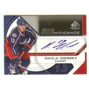 2008-09 Upper Deck SP Game Used Nikolai Zherdev SIGnificance Auto 44/50