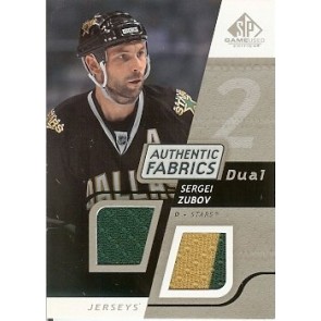 2008-09 Upper Deck SP Game Used Sergei Zubov Authentic Fabrics Dual 2 color